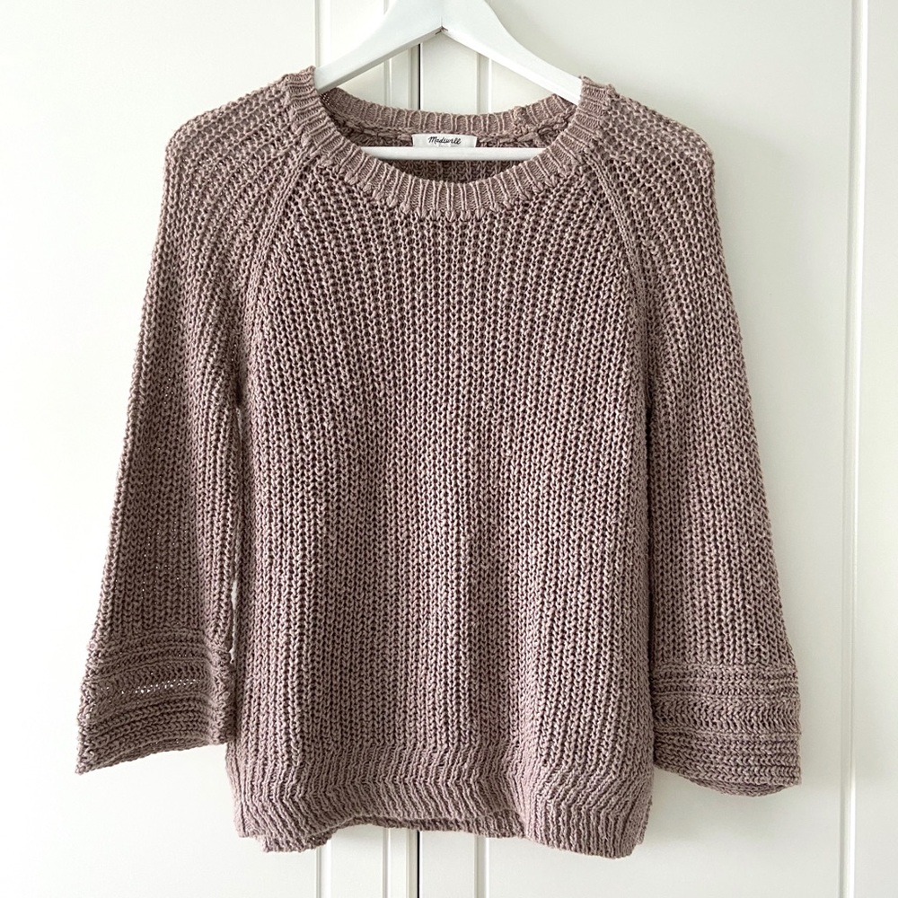 NEW Madewell Coffeehouse Purple Mauve Sweater